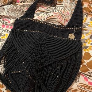 TheSak Limited Edition hand-crafted fringe bag 100% Cotton, magnetic closure